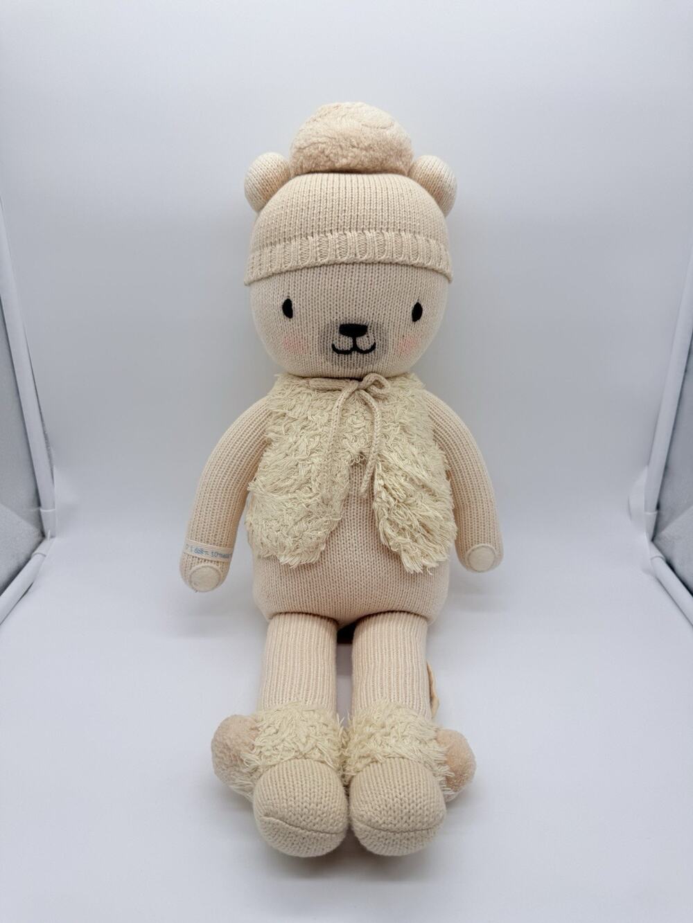 Cuddle + Kind Stella The Polar Bear Stuffed Animal Knit Kids Gift Large 21" Long
